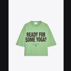 Zara White Lotus HBO show Green Yoga T-Shirt